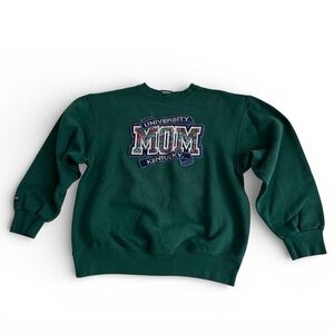Jansport Vintage University of Kentucky “Mom” Forest Green Sweatshirt Large